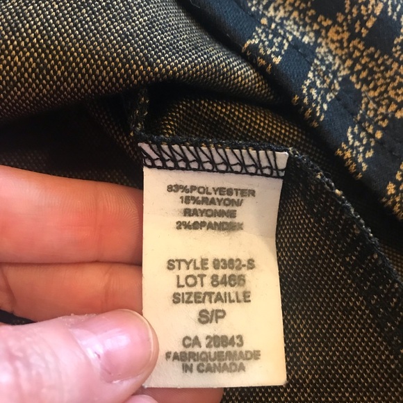 Eclipse Tartsn Stripes Black Gold elastic waistband Mini Skirt size Small - Picture 8 of 11